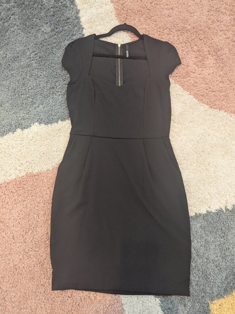 Lulu's Black Sheath Midi Dress Size 12–14 (No Tags, Never Worn)